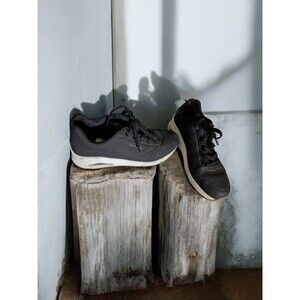 Skechers Memory Foam Lite-Weight Womens Sneaker Lace Up Black Comfortable 8.5